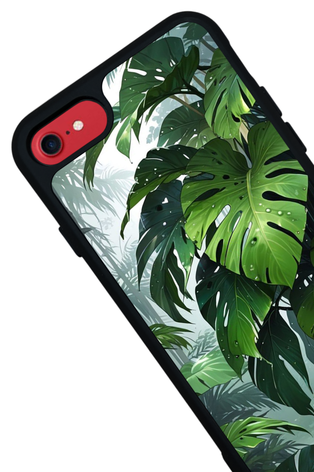 iPhone 8 Uyumlu Botanik Tasarımlı Glossy Premium Kılıf