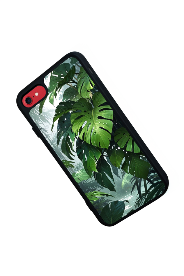 iPhone 8 Uyumlu Botanik Tasarımlı Glossy Premium Kılıf