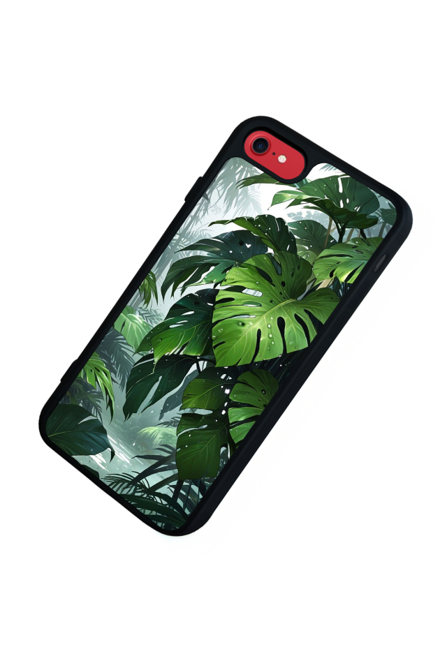 iPhone 8 Uyumlu Botanik Tasarımlı Glossy Premium Kılıf