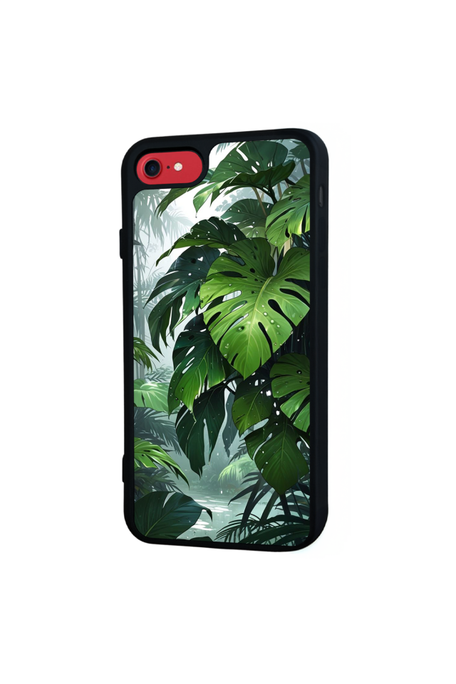 iPhone 8 Uyumlu Botanik Tasarımlı Glossy Premium Kılıf