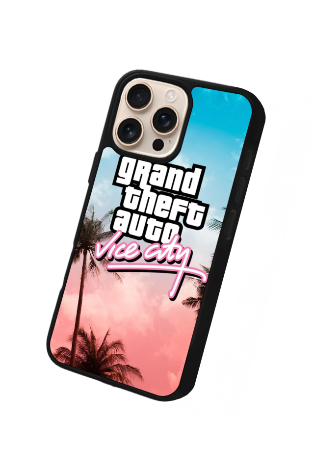 iPhone 15 Pro Uyumlu GTA Tasarımlı Glossy Premium Kılıf
