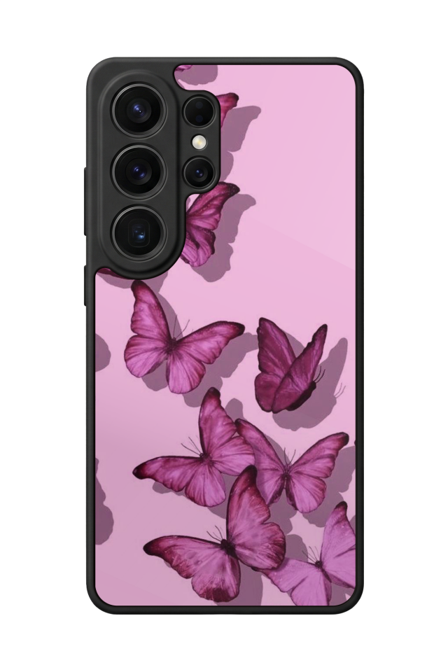 Samsung Galaxy S26 Ultra Uyumlu Kelebek Tasarımlı Glossy Premium Kılıf