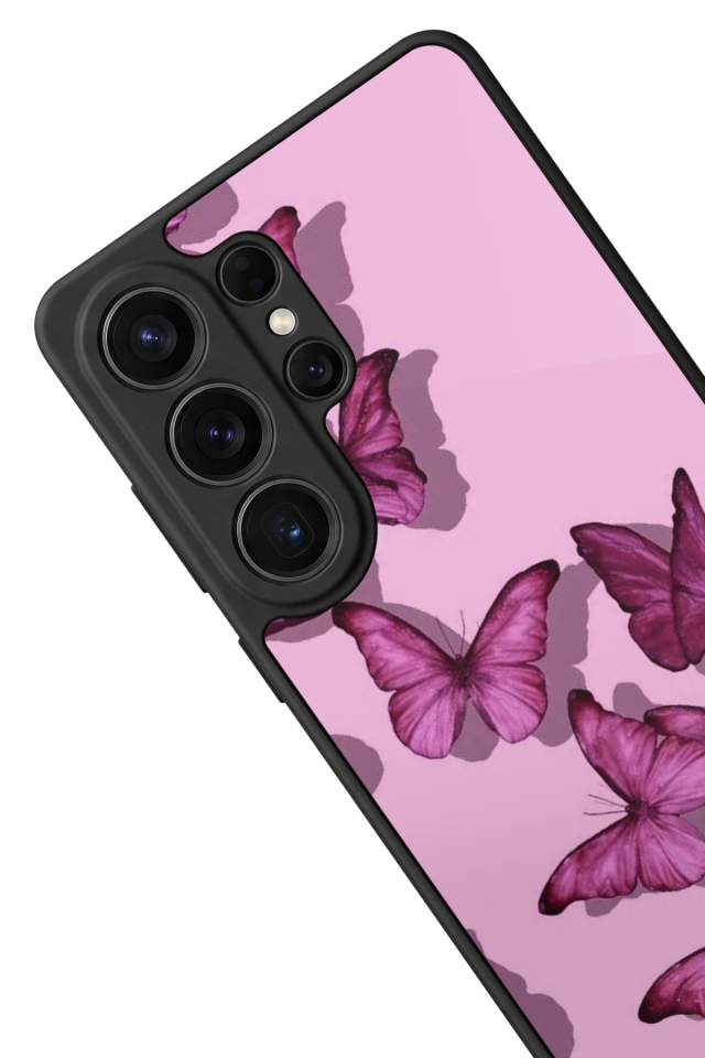 Samsung Galaxy S26 Ultra Uyumlu Kelebek Tasarımlı Glossy Premium Kılıf