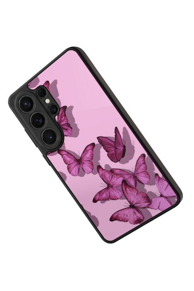 Samsung Galaxy S26 Ultra Uyumlu Kelebek Tasarımlı Glossy Premium Kılıf