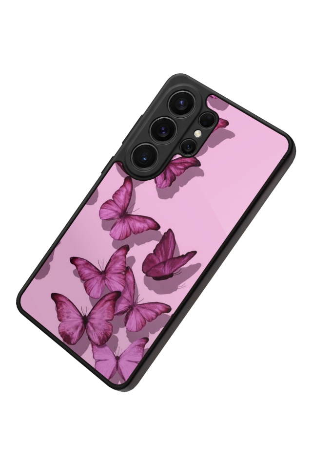 Samsung Galaxy S26 Ultra Uyumlu Kelebek Tasarımlı Glossy Premium Kılıf