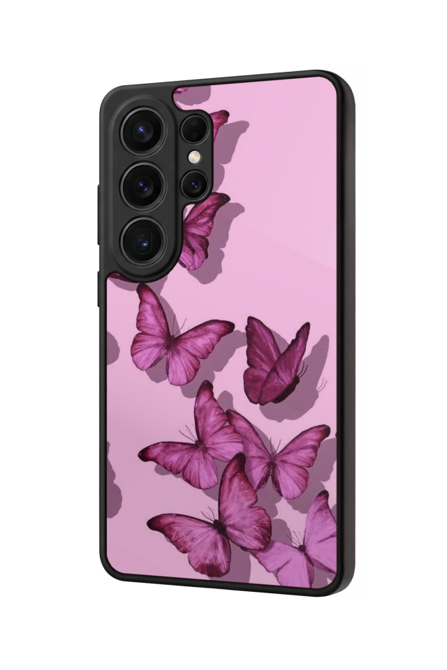 Samsung Galaxy S26 Ultra Uyumlu Kelebek Tasarımlı Glossy Premium Kılıf