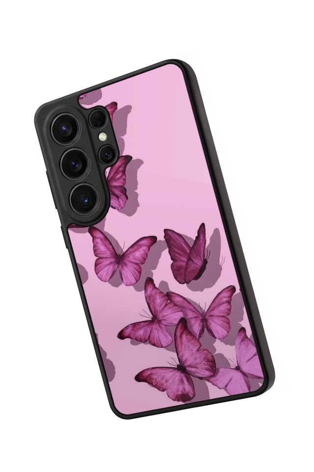 Samsung Galaxy S26 Ultra Uyumlu Kelebek Tasarımlı Glossy Premium Kılıf