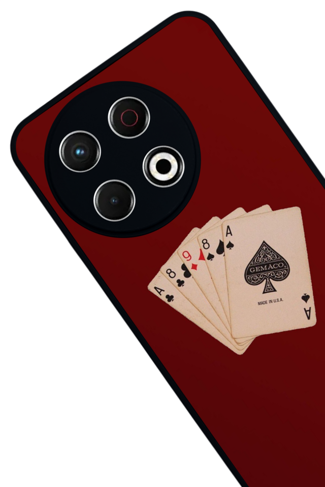 Tecno Spark 30 Pro Uyumlu Kirmizi Tasarımlı Glossy Premium Kılıf