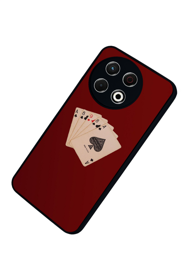 Tecno Spark 30 Pro Uyumlu Kirmizi Tasarımlı Glossy Premium Kılıf