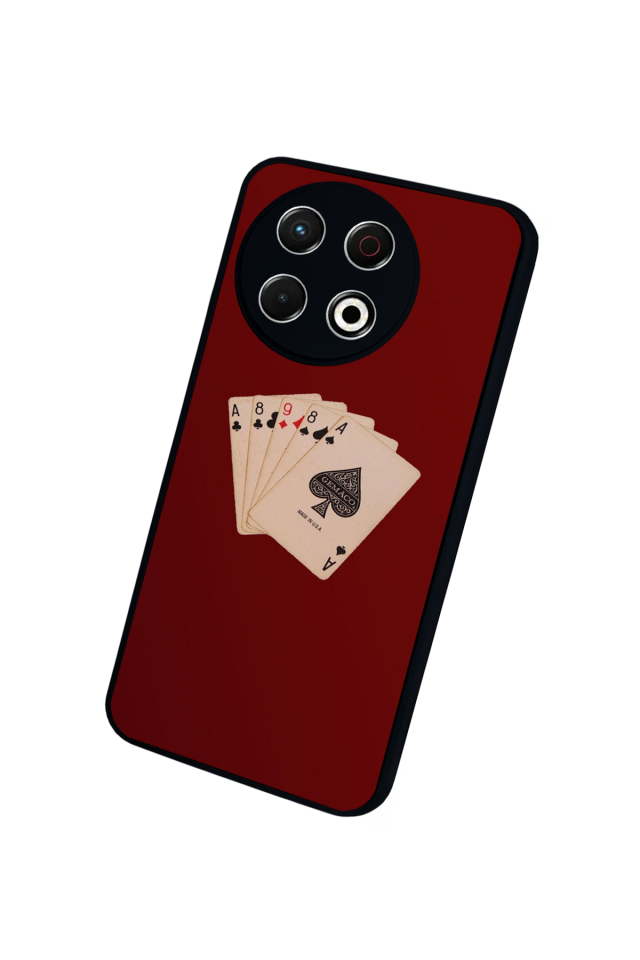 Tecno Spark 30 Pro Uyumlu Kirmizi Tasarımlı Glossy Premium Kılıf