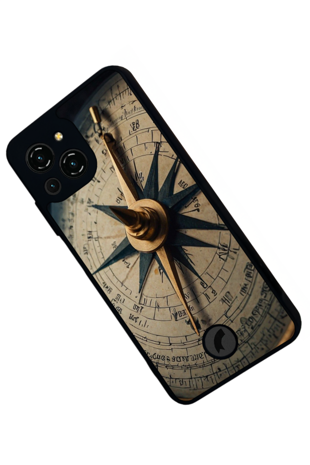 Reeder S23 Pro Max Uyumlu Pusula Tasarımlı Glossy Premium Kılıf