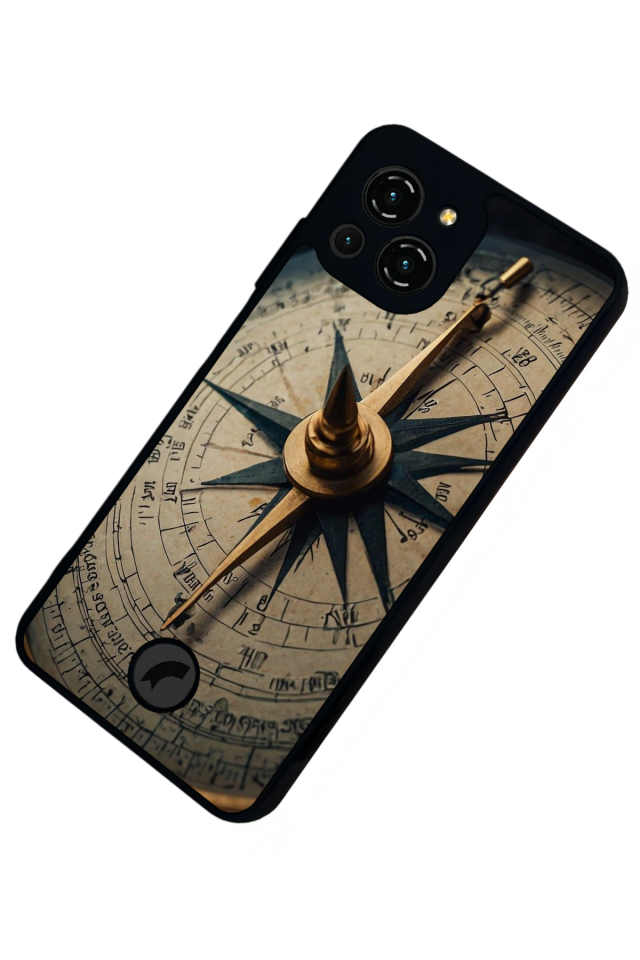 Reeder S23 Pro Max Uyumlu Pusula Tasarımlı Glossy Premium Kılıf