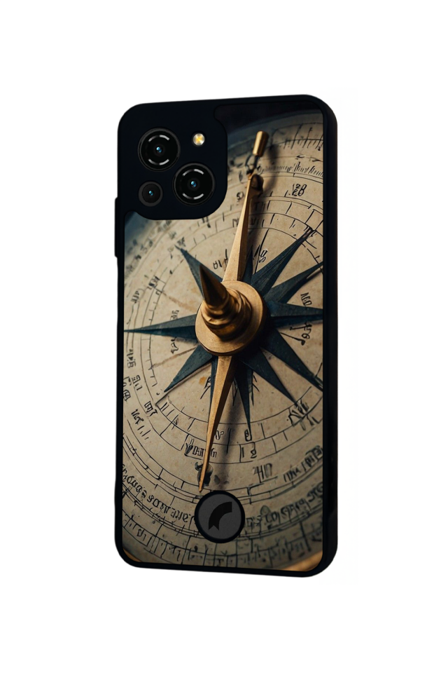 Reeder S23 Pro Max Uyumlu Pusula Tasarımlı Glossy Premium Kılıf