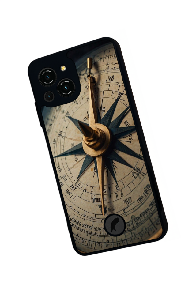 Reeder S23 Pro Max Uyumlu Pusula Tasarımlı Glossy Premium Kılıf