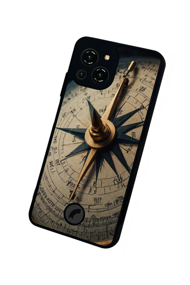 Reeder S23 Pro Max Uyumlu Pusula Tasarımlı Glossy Premium Kılıf