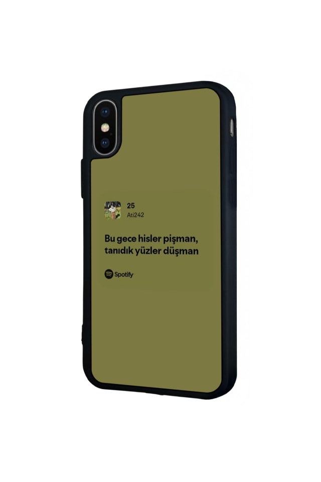 iPhone X/ XS Uyumlu Sarki Sozleri Tasarımlı Glossy Premium Kılıf