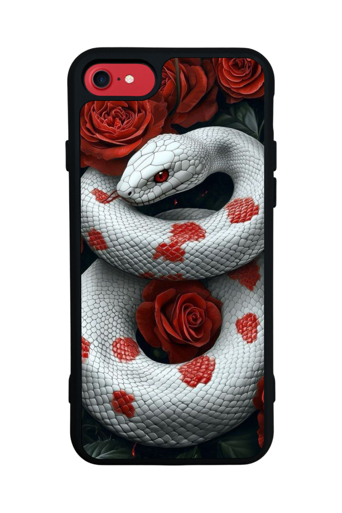 iPhone SE Uyumlu Yılan Tasarımlı Glossy Premium Kılıf