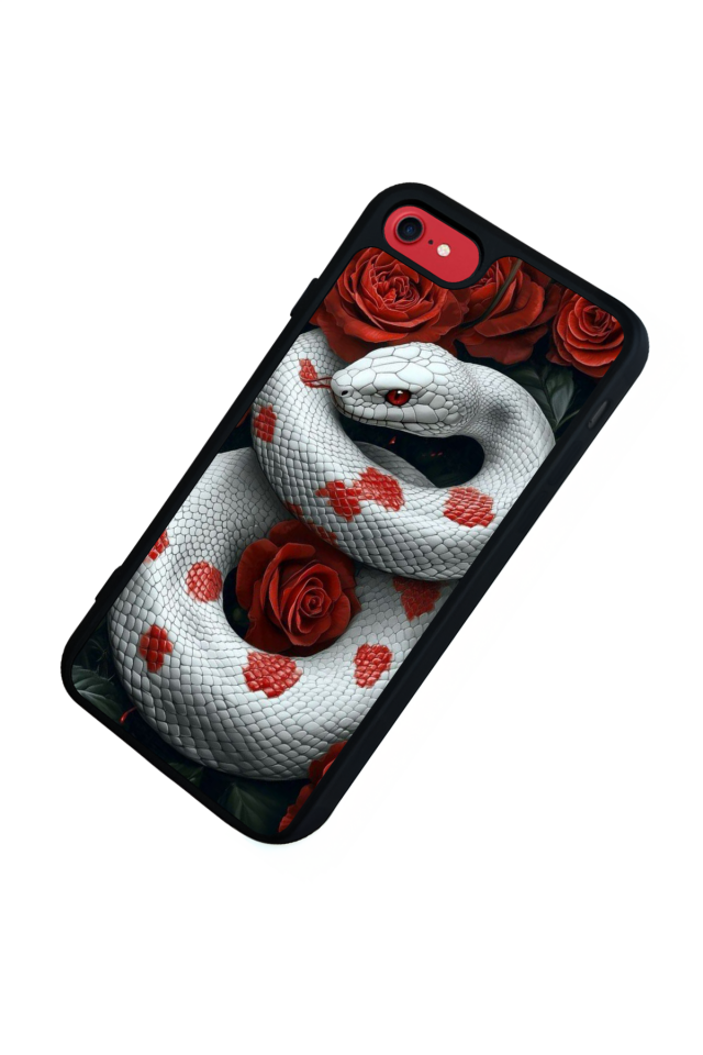 iPhone SE Uyumlu Yılan Tasarımlı Glossy Premium Kılıf