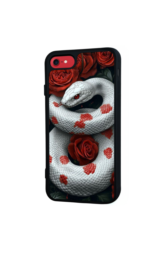 iPhone SE Uyumlu Yılan Tasarımlı Glossy Premium Kılıf