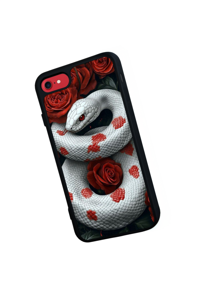 iPhone SE Uyumlu Yılan Tasarımlı Glossy Premium Kılıf