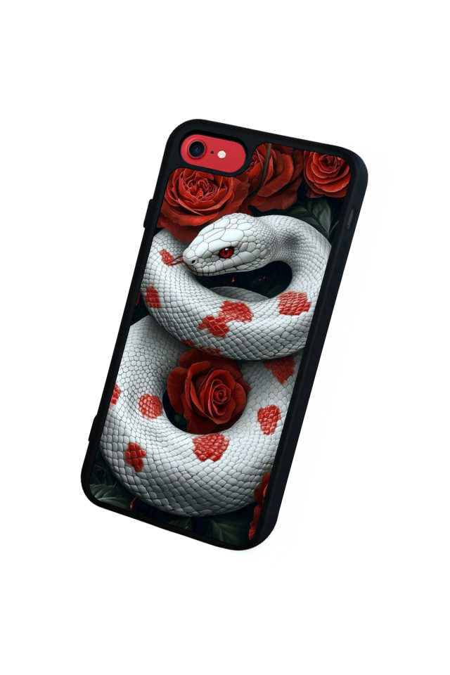 iPhone SE Uyumlu Yılan Tasarımlı Glossy Premium Kılıf
