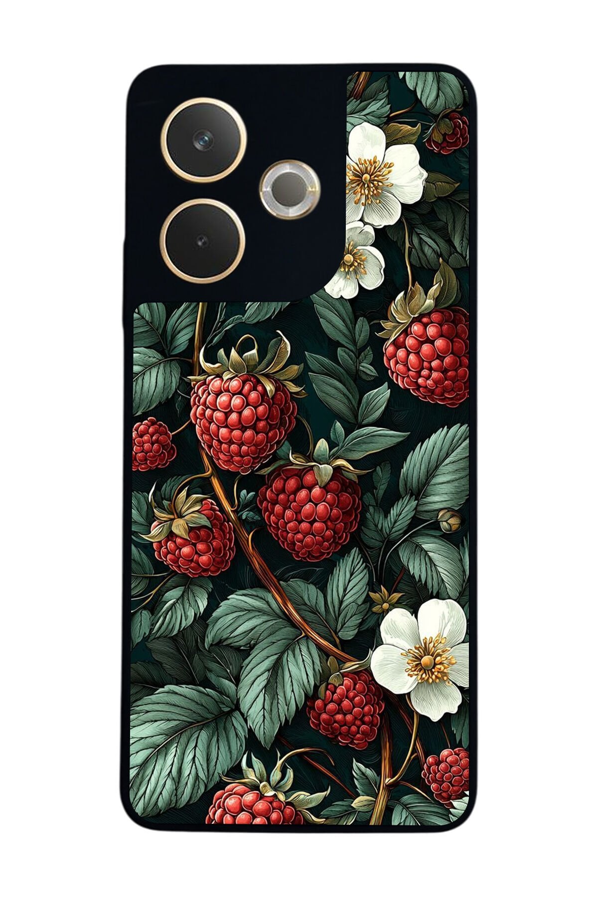 Oppo A5 Pro Uyumlu Botanik Tasarımlı Glossy Premium Kılıf