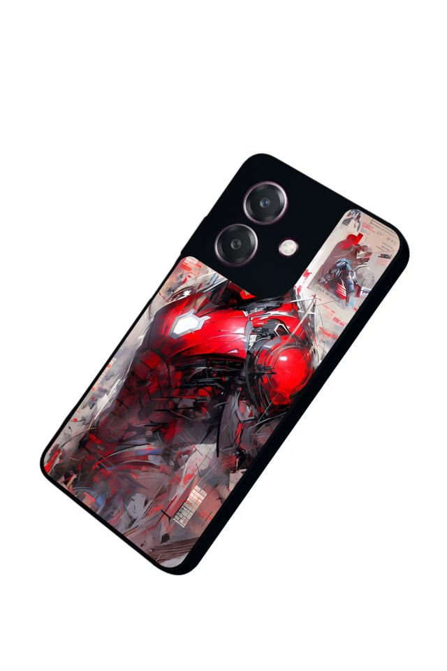 Oppo A3 5G Uyumlu Iron Man ( Demir Adam ) Tasarımlı Glossy Premium Kılıf