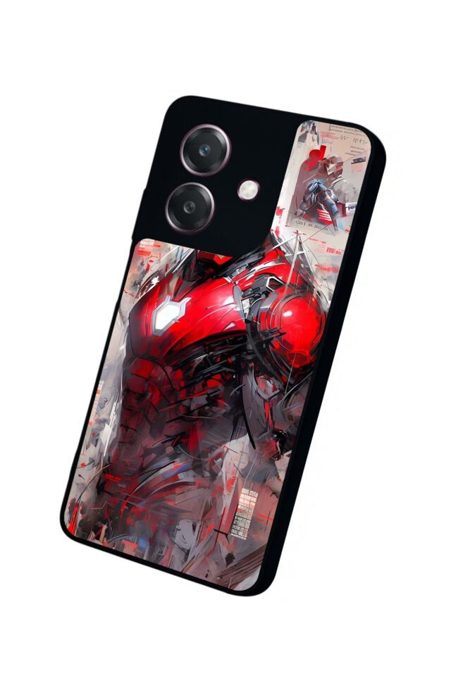 Oppo A3 5G Uyumlu Iron Man ( Demir Adam ) Tasarımlı Glossy Premium Kılıf