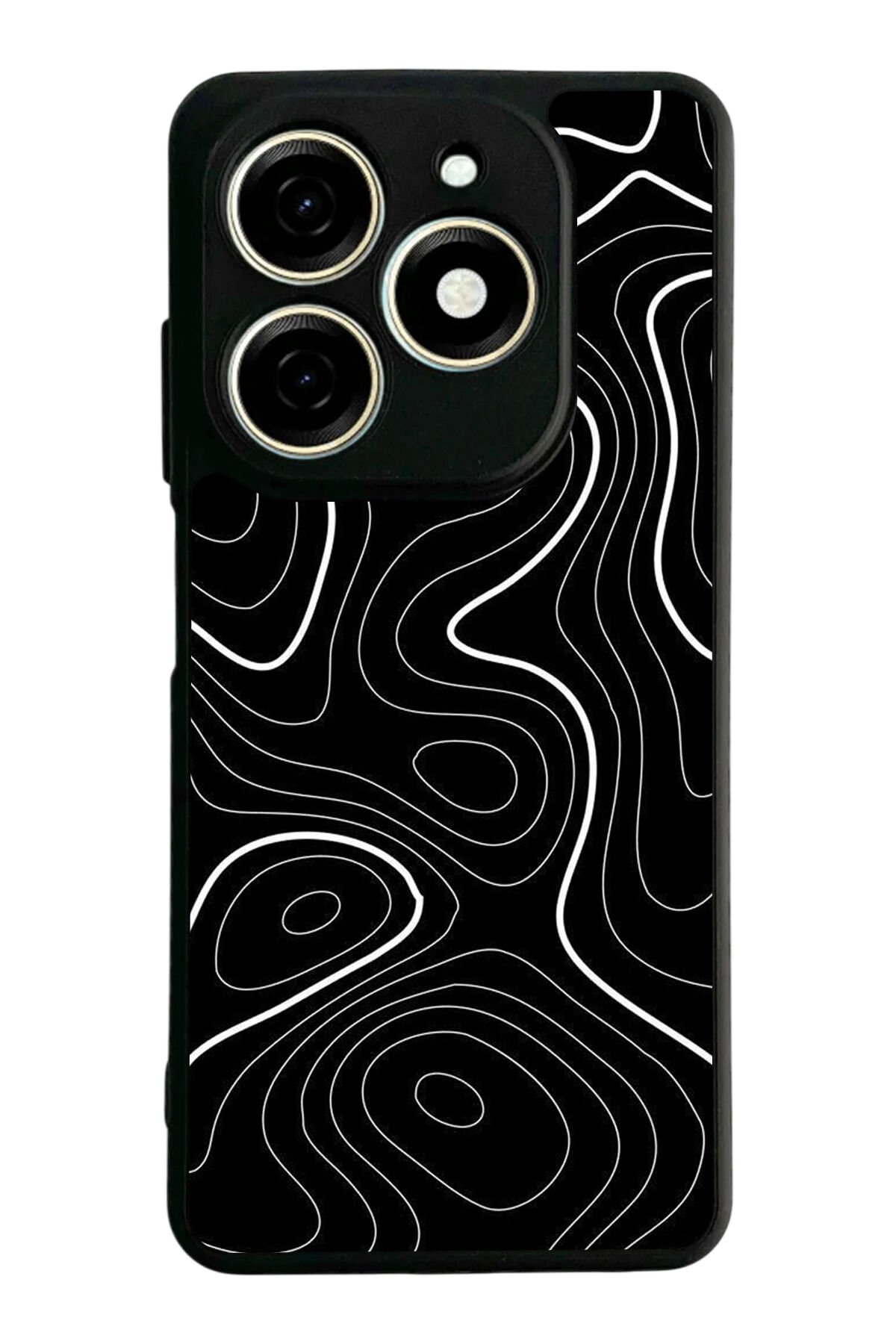 Infınıx Smart 8 Pro Uyumlu Çizgi Sanatı Tasarımlı Glossy Premium Kılıf