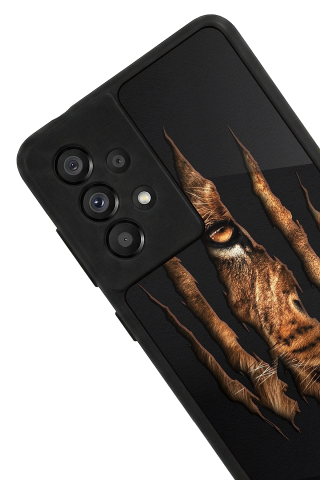 Samsung Galaxy A73 Uyumlu Aslan Tasarımlı Glossy Premium Kılıf