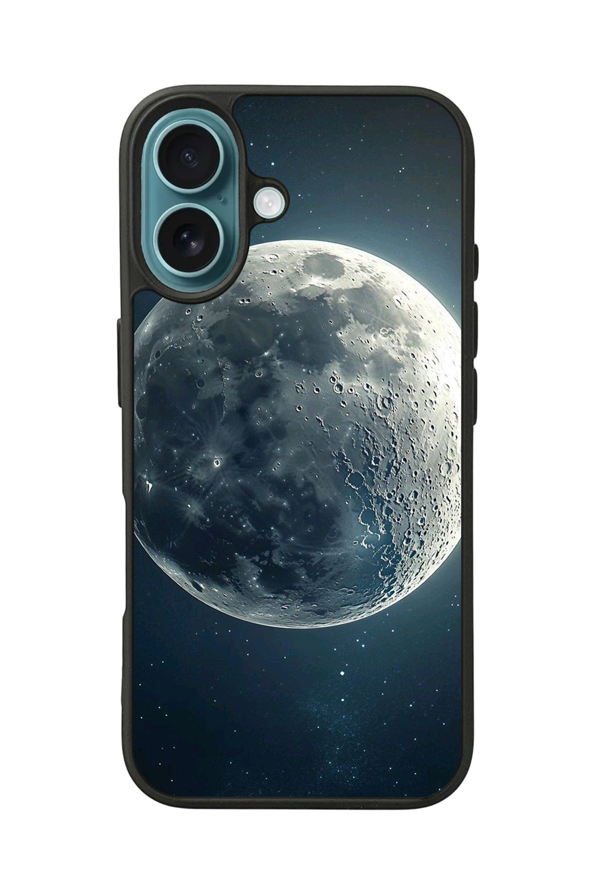 iPhone 16 Plus Uyumlu Ay Tasarımlı Glossy Premium Kılıf