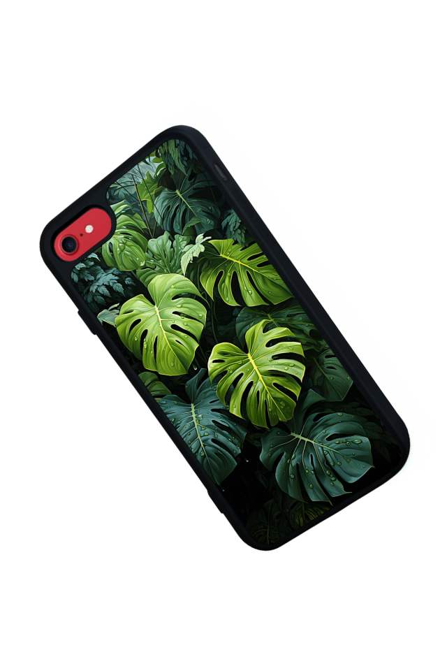 iPhone 8 Uyumlu Botanik Tasarımlı Glossy Premium Kılıf