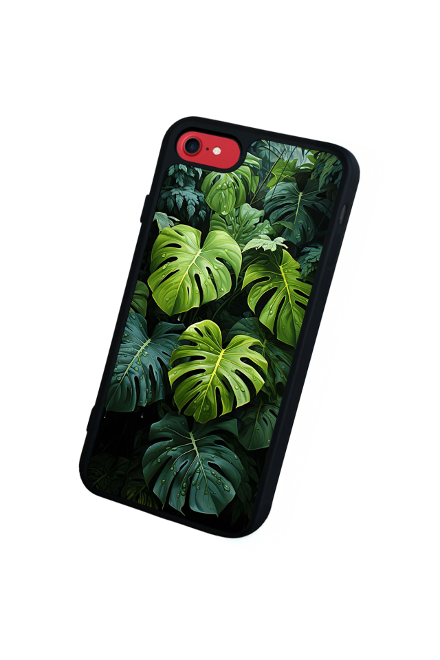 iPhone 8 Uyumlu Botanik Tasarımlı Glossy Premium Kılıf
