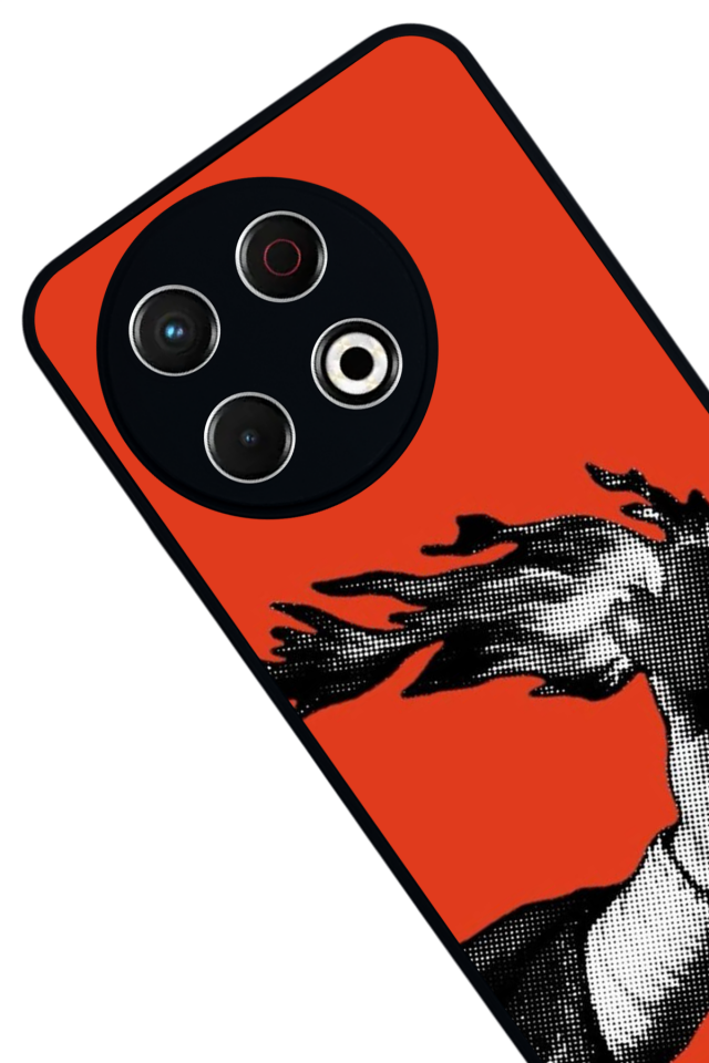 Tecno Spark 30 Pro Uyumlu Kirmizi Tasarımlı Glossy Premium Kılıf