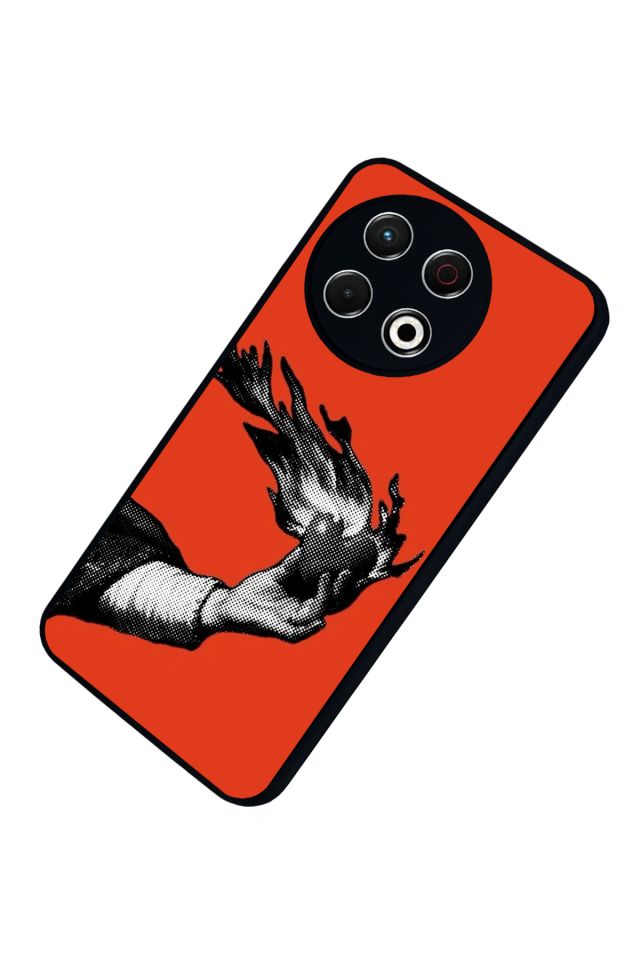 Tecno Spark 30 Pro Uyumlu Kirmizi Tasarımlı Glossy Premium Kılıf