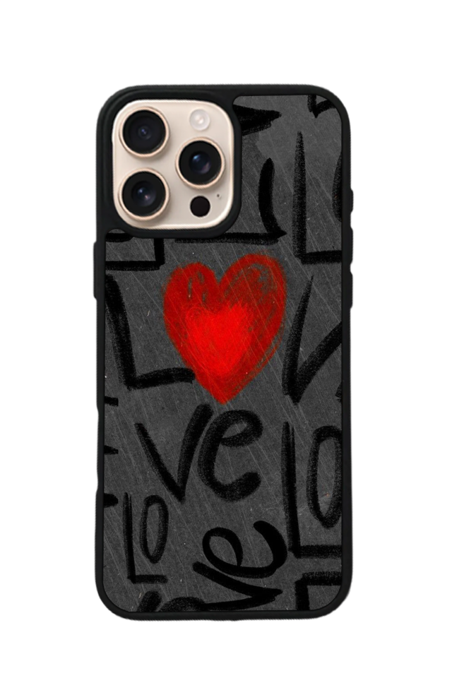 iPhone 15 Pro Uyumlu Love Tasarımlı Glossy Premium Kılıf