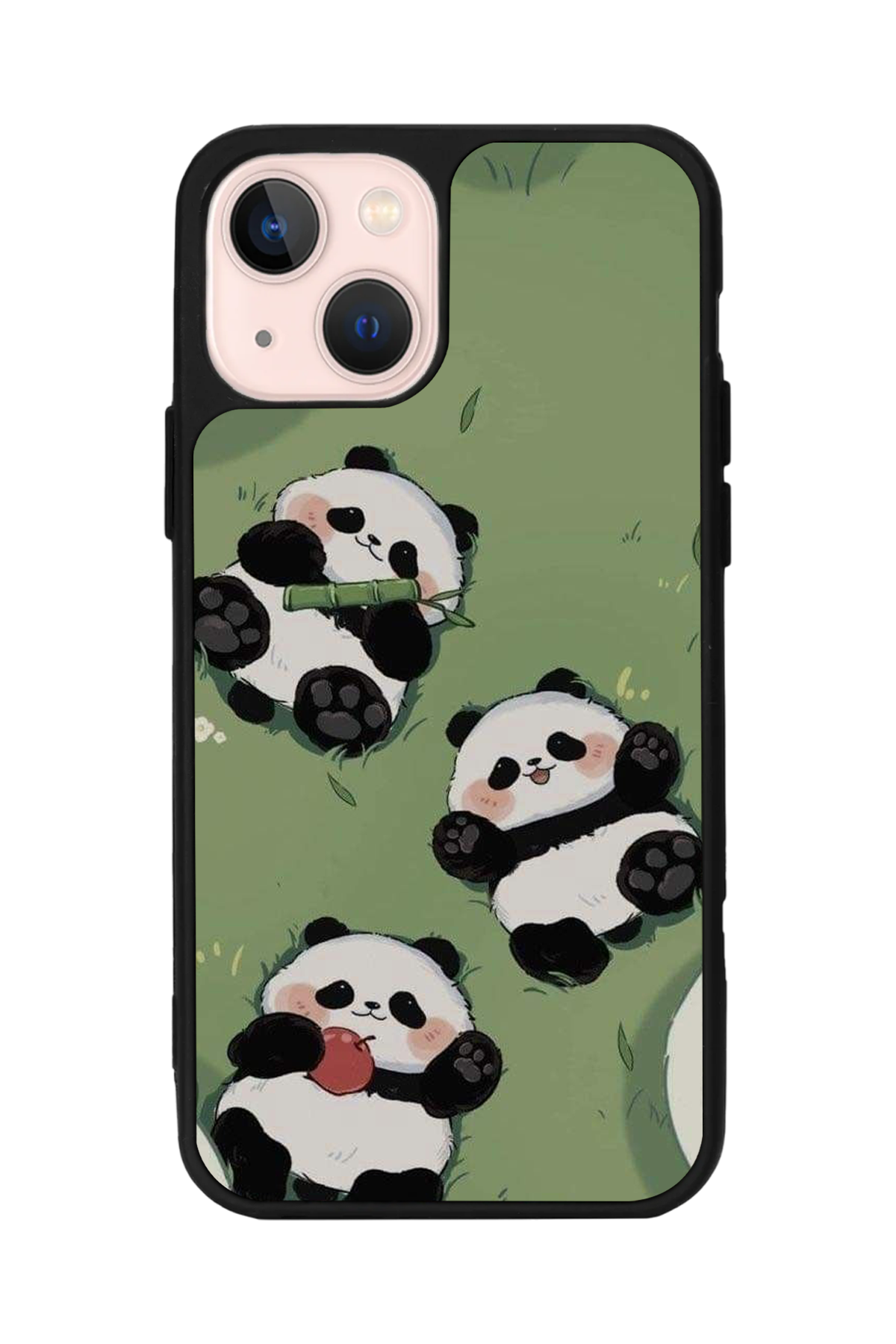 iPhone 15 Uyumlu Panda Tasarımlı Glossy Premium Kılıf