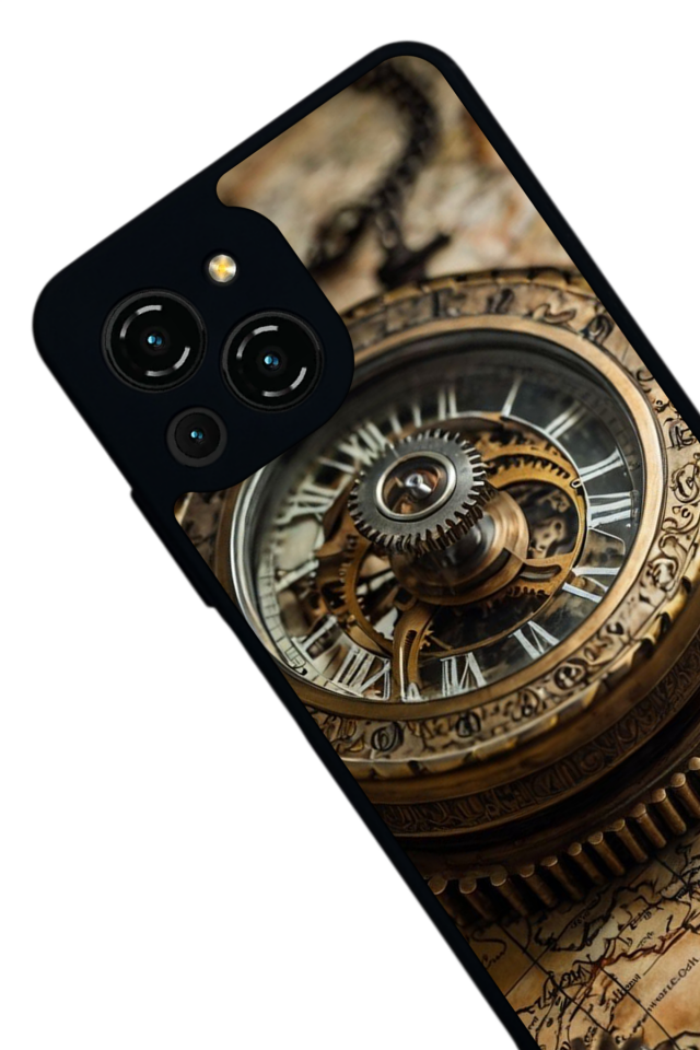 Reeder S23 Pro Max Uyumlu Pusula Tasarımlı Glossy Premium Kılıf