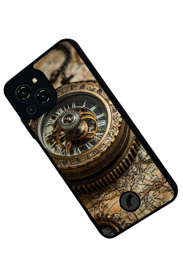 Reeder S23 Pro Max Uyumlu Pusula Tasarımlı Glossy Premium Kılıf