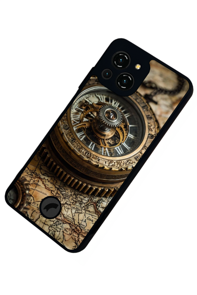 Reeder S23 Pro Max Uyumlu Pusula Tasarımlı Glossy Premium Kılıf