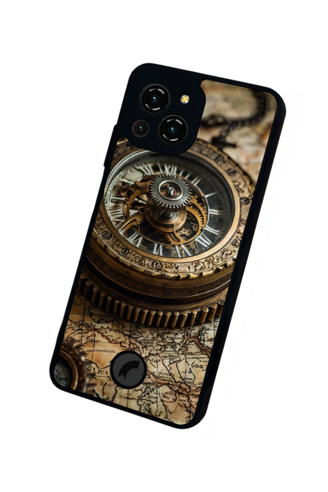 Reeder S23 Pro Max Uyumlu Pusula Tasarımlı Glossy Premium Kılıf