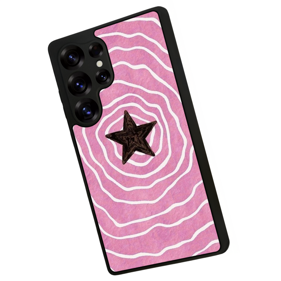 Samsung Galaxy S25 Ultra Uyumlu Retro Yildizlar Tasarımlı Glossy Premium Kılıf