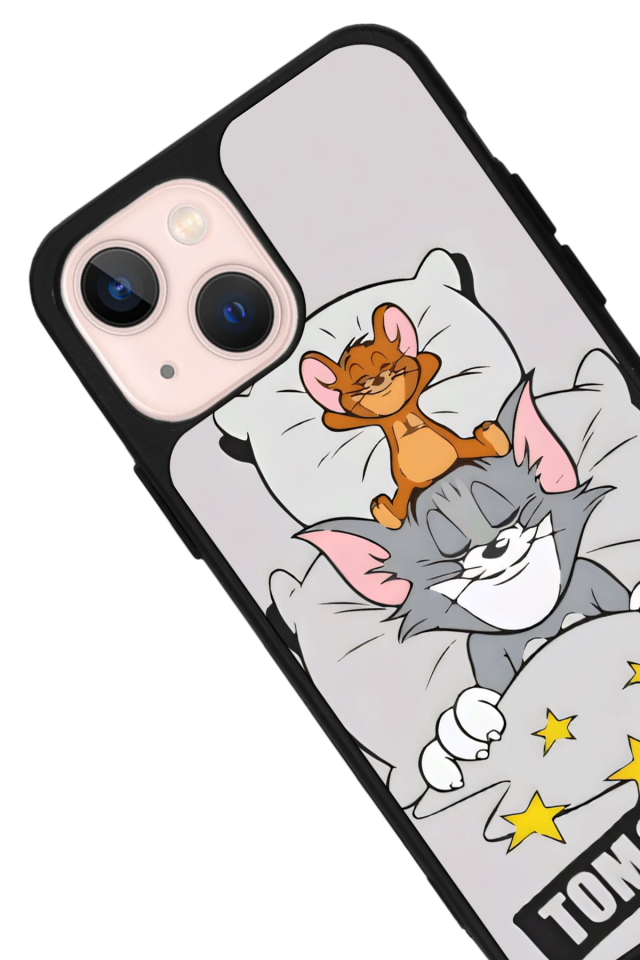 iPhone 13 Mini Uyumlu Tom And Jerry Tasarımlı Glossy Premium Kılıf
