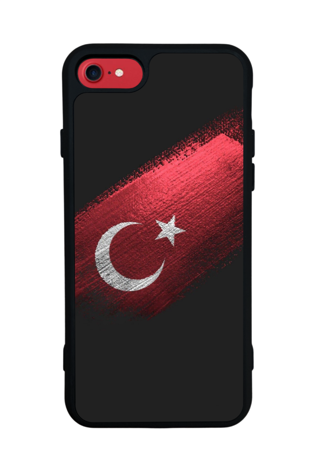 iPhone 7 Uyumlu Türk Bayragi Tasarımlı Glossy Premium Kılıf
