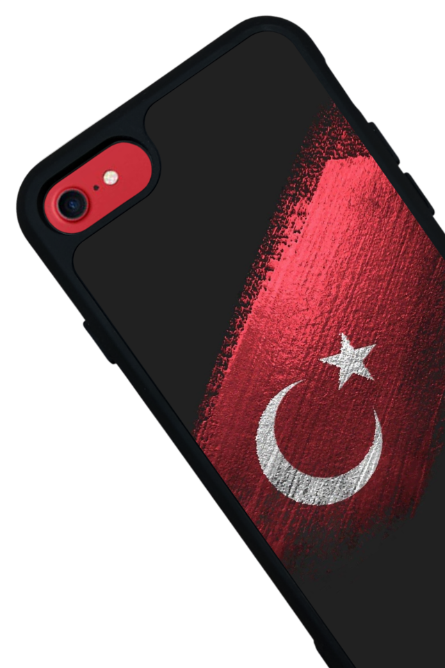 iPhone 7 Uyumlu Türk Bayragi Tasarımlı Glossy Premium Kılıf