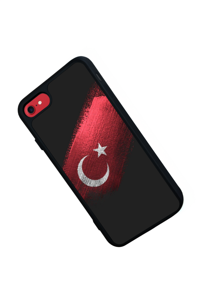 iPhone 7 Uyumlu Türk Bayragi Tasarımlı Glossy Premium Kılıf