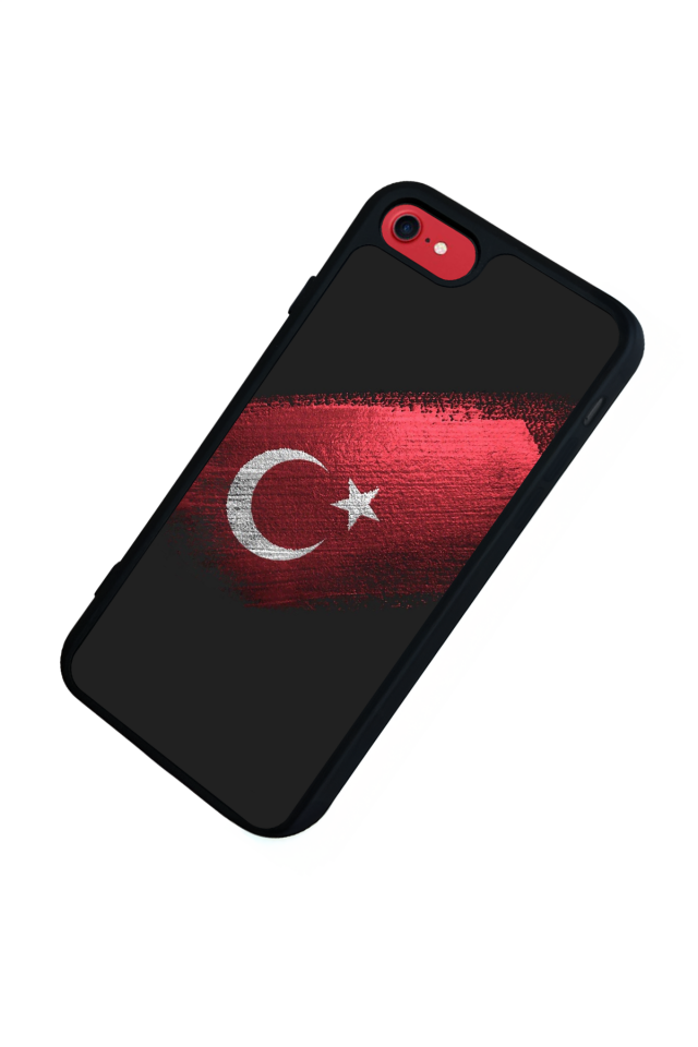 iPhone 7 Uyumlu Türk Bayragi Tasarımlı Glossy Premium Kılıf