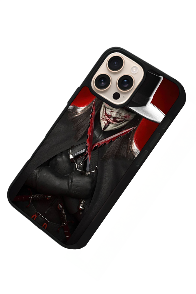 iPhone 14 Pro Max Uyumlu Vendetta Tasarımlı Glossy Premium Kılıf