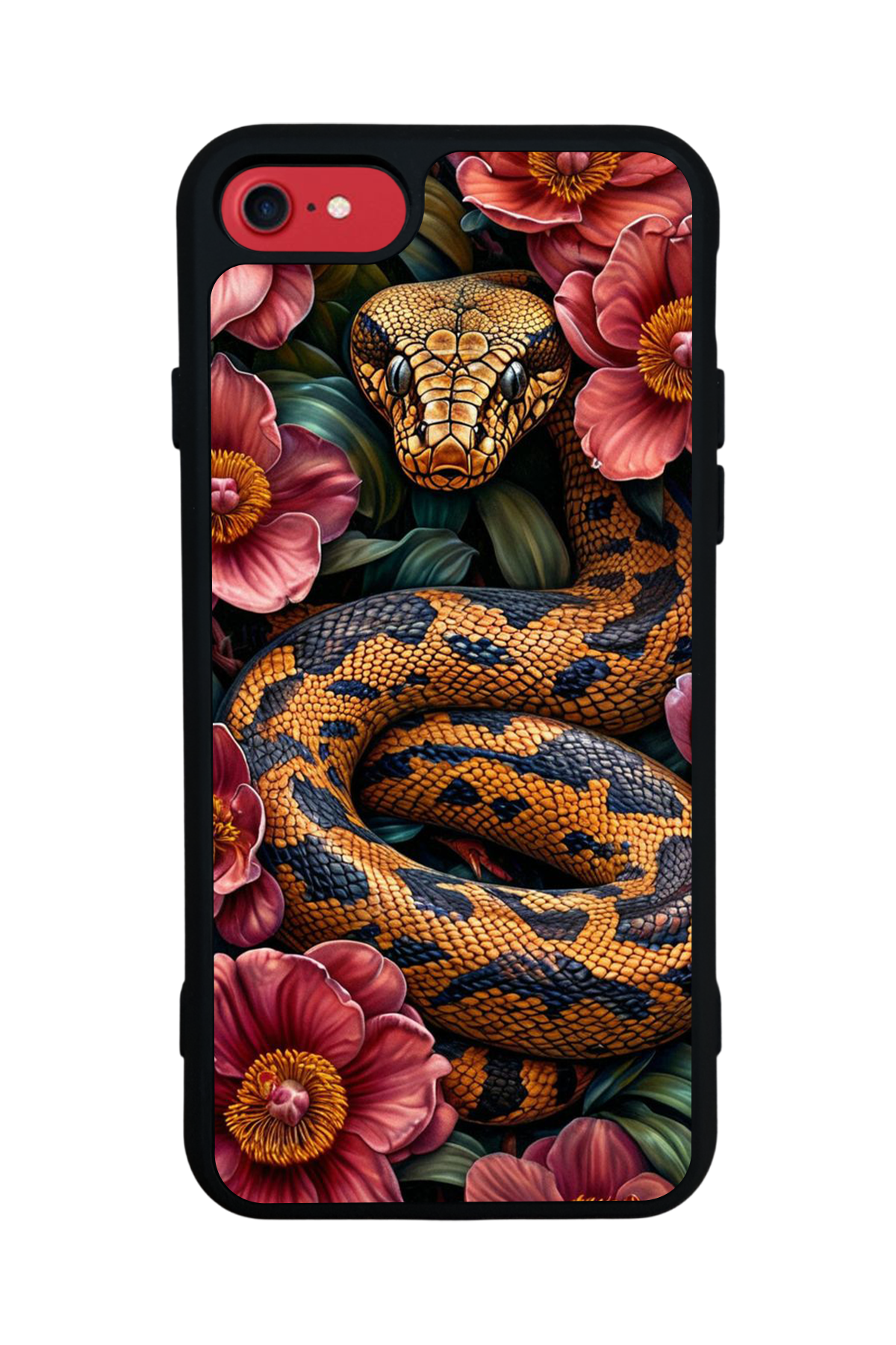 iPhone SE Uyumlu Yılan Tasarımlı Glossy Premium Kılıf