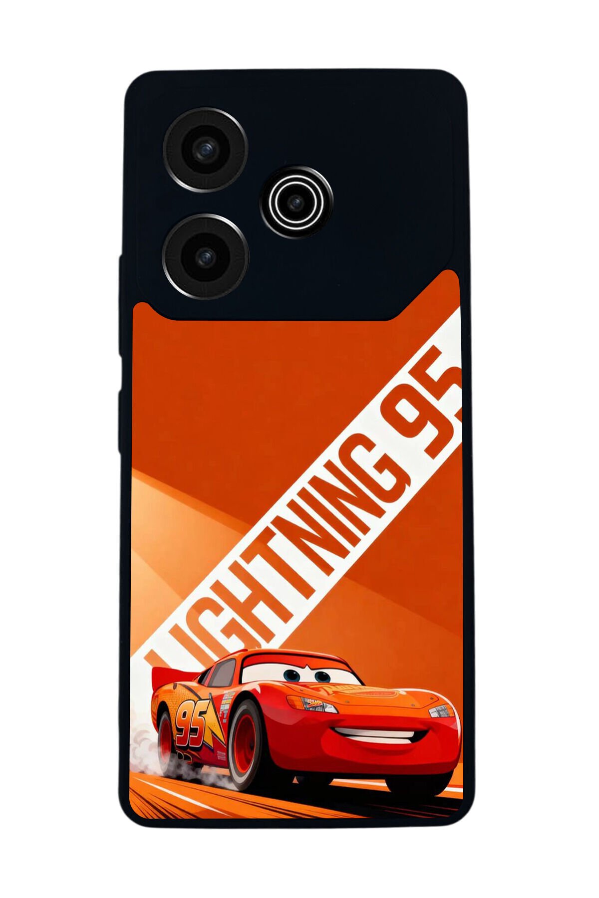 Tecno Pova 6 Uyumlu Şimsek McQueen Tasarımlı Glossy Premium Kılıf